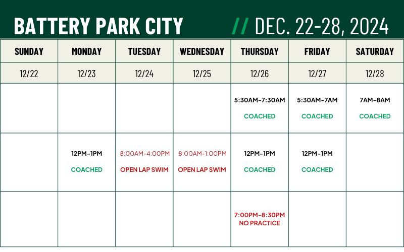 AGUA Masters BPC Practice Schedule 1