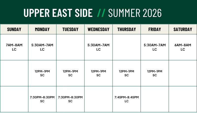AGUA Masters UES Practice Schedule SUMMER 2026-1