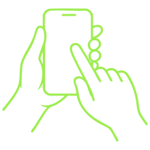 Two hands holding a cell phone